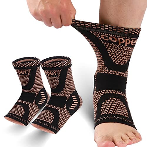 LISEPWU Copper Ankle Brace, Tobillera Compresora de Cobre para Aliviar el Dolor de Tobillo
