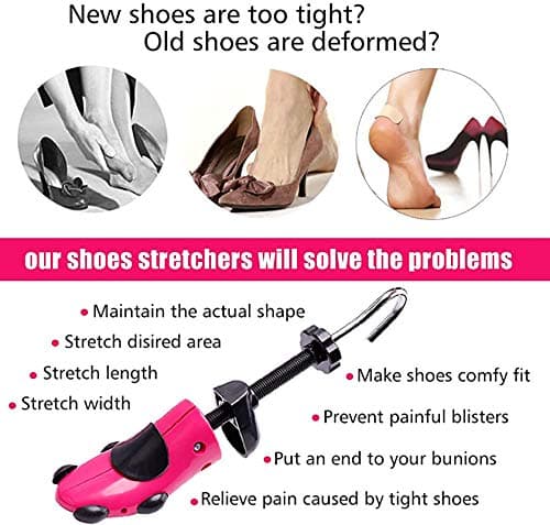 CHERAINTI Shoe Stretcher Women - Shoe Trees for Expander Widener, Adjustable Stretch Length and Width for Wide Feet