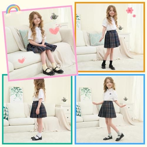 Saracat Age 3-10 Girls 100% Cotton Ruffle Socks, Cute Soft Breathable Frilly Dress Socks for Girls