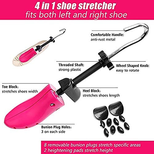 CHERAINTI Shoe Stretcher Women - Shoe Trees for Expander Widener, Adjustable Stretch Length and Width for Wide Feet