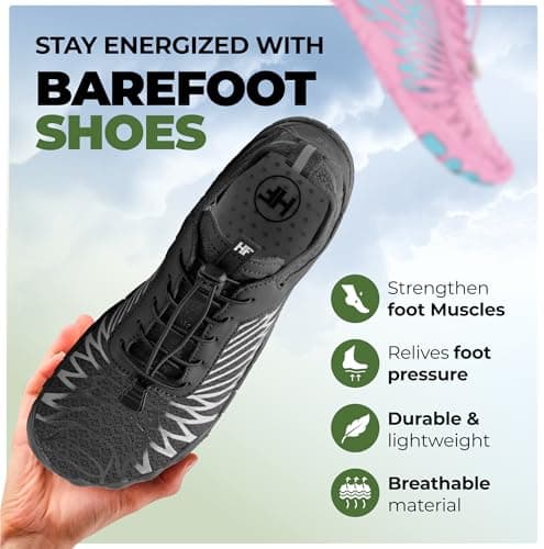 Hike Footwear Lazuli Pro HF - Healthier and Comfortable Feet with Barefoot Shoes, Non Slip Breathable, Natural Walking Experience, Unisex