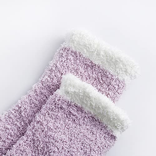 Breslatte Non Slip Hospital Socks with Grips for Women Grip Gripper Slipper Socks for Women Fluffy Gifts